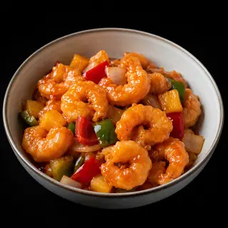 31. Gamberi fritti in salsa agrodolce