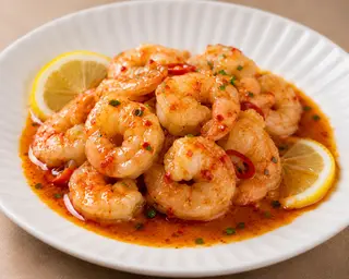 35. Gamberi in salsa piccante