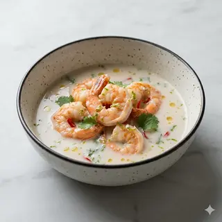 Gamberoni latte di cocco e lime