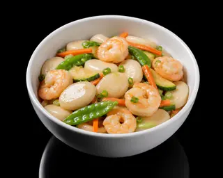 29a. Gnocchi di riso con gamberi