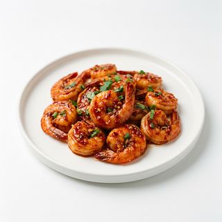 Gamberi con salsa chili