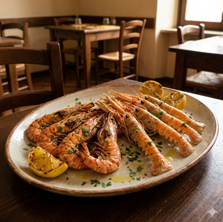 Gamberoni e scampi alla griglia