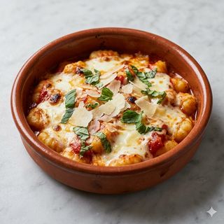 Gnocchi alla sorrentina in terracotta - ripassato in forno alimentato 