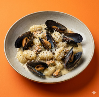 Gnocchi cozze e pecorino