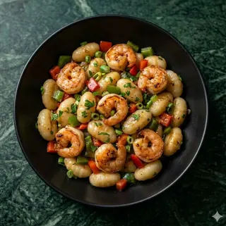 Gnocchi di riso con gamberi