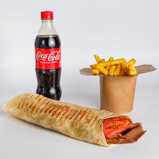 Tortilja Govedina sa krumpirićima i pićem