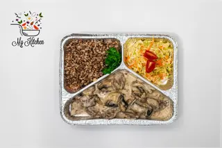 Говядина с грибочками в сливочном соусе (150г)