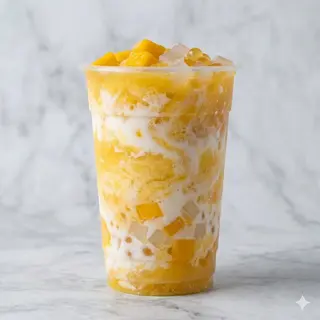 Granita al mango e latte di cocco