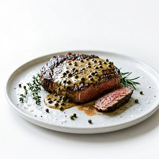 Entrecote al pepe verde