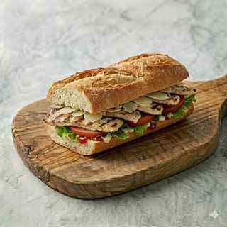 Grill chicken baguette parmigiano