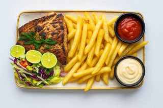 Grilled fish fillet