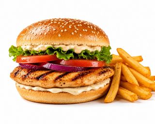 Grilled chicken burger
