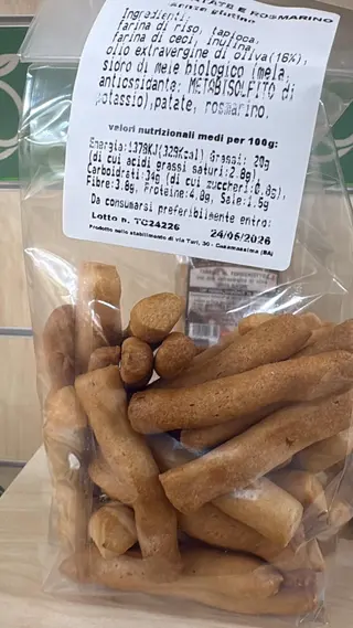 Grissini patate e rosmarino 180 g