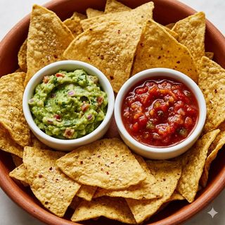 Guacamole nachos