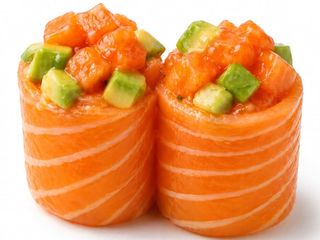 Gunkan salmone avocado
