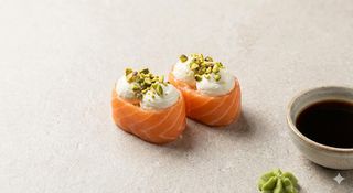 Gunkan sake pistacchio
