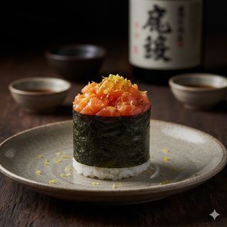 Gunkan salmone citrus e perle