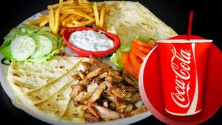 Gyros veliki mešani + Coca-Cola točena 0.25l