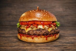 Hamburger fire bite