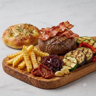 Hamburger rubia gallega al piatto