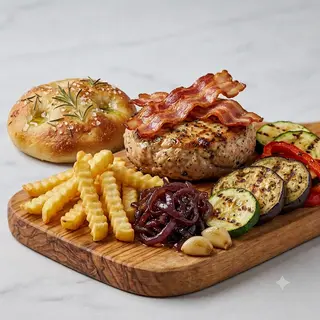 Hamburger di pecora al piatto