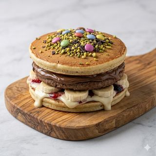 Happy burger pancakes