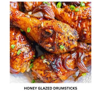 Honey glazed drumsticks
