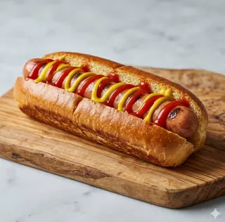 Hot dog classico con salse