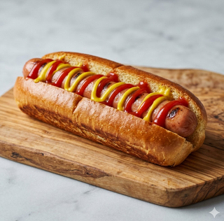 Hot dog classico con salse