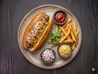 Hot dog + patatine fritte