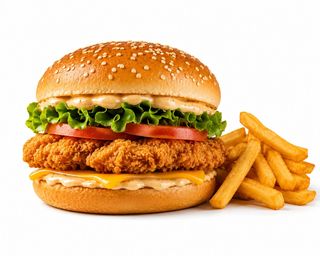 Crispy chicken burger