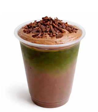 Iced cacao matcha latte