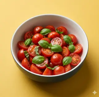 Insalata di pomodori con basilico