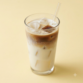 Iced cube latte