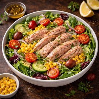 Insalatona con filetti di tonno