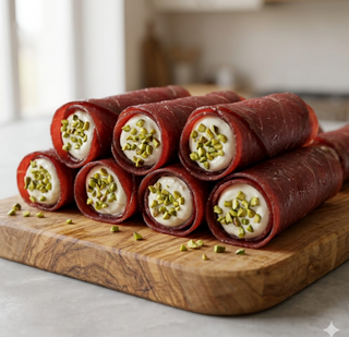Involtini di bresaola con stracchino e pistacchio