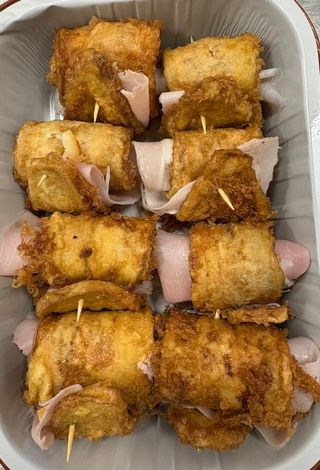 Involtini di melanzane con prosciutto e provola
