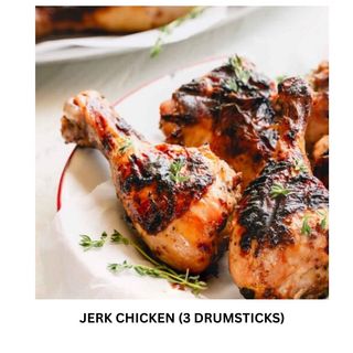 Jerk chicken (3 drumsticks)