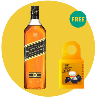Johnnie Walker Black Label 1L + FREE Ice Mould