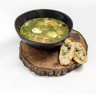 Куриный бульон с домашней яичной лапшой (350г)