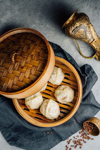 Манты с тыквой 1 порция (5шт) (300г)