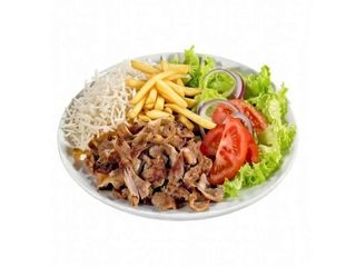 Riso bianco con kebab