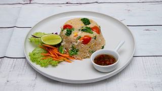 Khao pad vegetariano