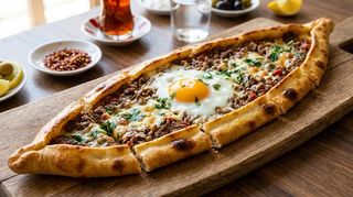 Kiymali yumuryali pide