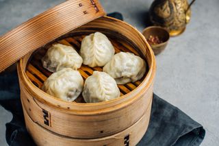 Манты с мясом 1 порция (5шт) (300г)