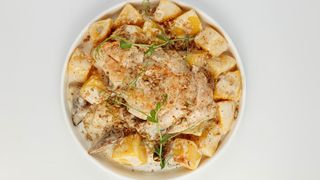 Куриное филе с картофелем и грибами (350г)