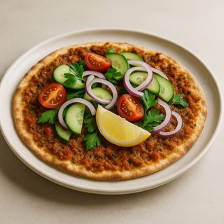 Lahmacun con insalata