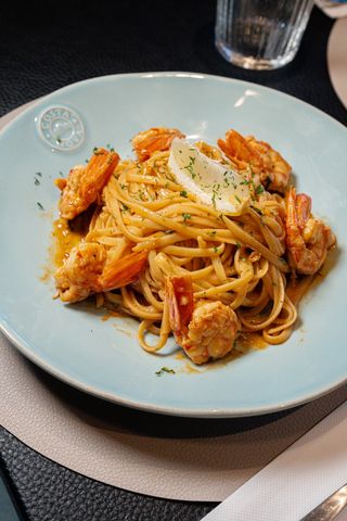 Linguine de Gambas Refrescado com Limão