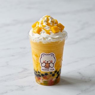 Latte mango con panna
