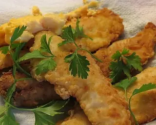 Lombinhos de Pescada com Arroz de Ameijoas (1/2 Dose para 1 Pessoa)